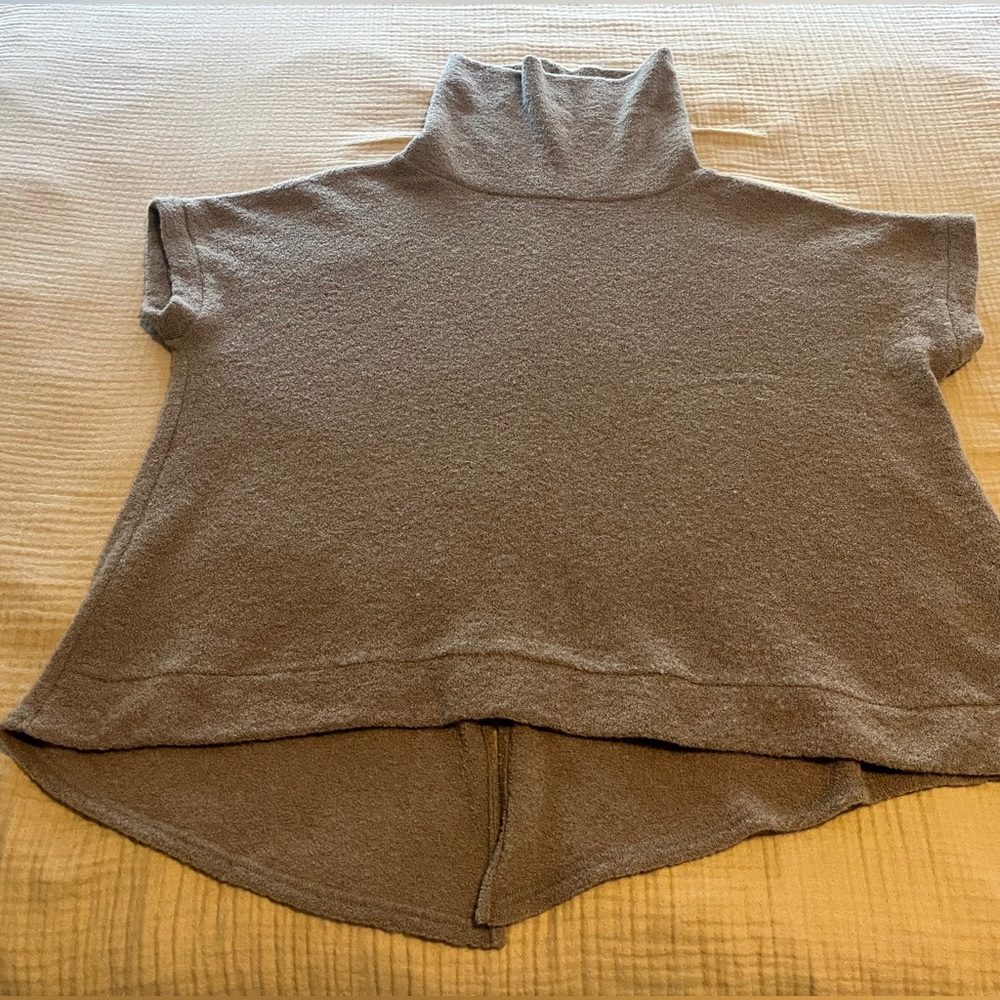 Brown Turtleneck Wool Sweater
